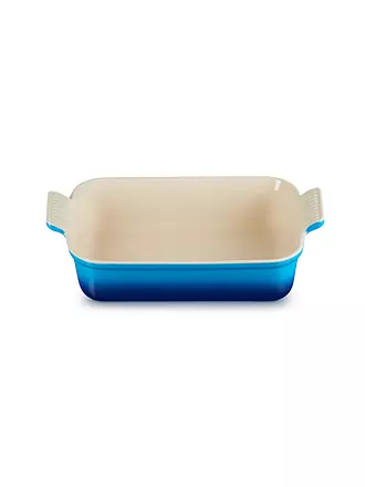 LE CREUSET | Rechteckige Auflaufform Tradition aus Steinzeug 26x19cm/2,4l Azure | 